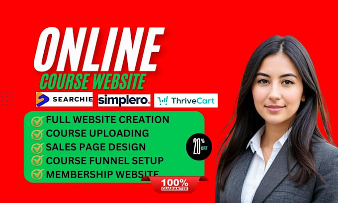 Gig Preview - Create membership sales funnel landing page on searchie hub thrivecart simplero