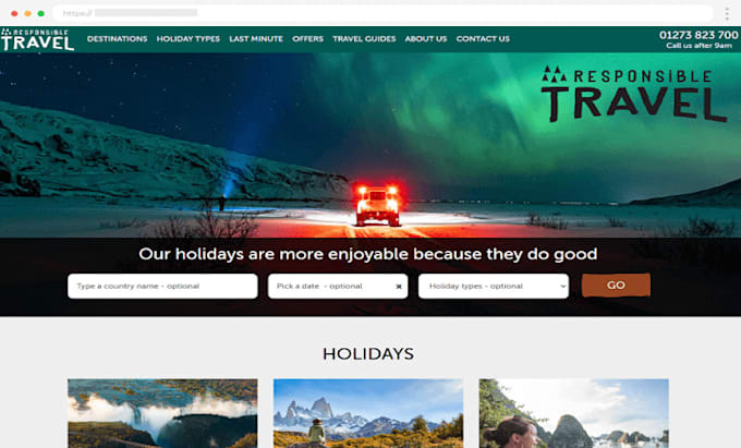 Gig Preview - Craft stunning travel agency website or travel affiliate website