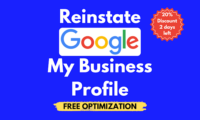 Gig Preview - Reinstate and fix suspended google my business profile