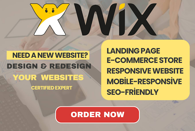 Gig Preview - Design or redesign a high quality wix website with SEO