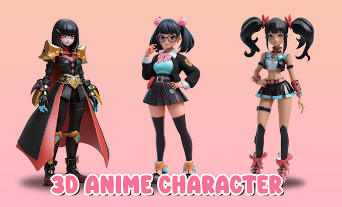 Gig Preview - Design 3d anime character for 3d vtuber and anime