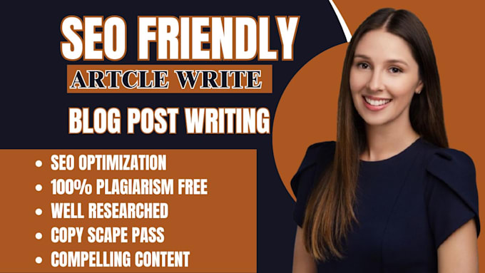 Gig Preview - Seo article writing blog post writing website content writing copywriting