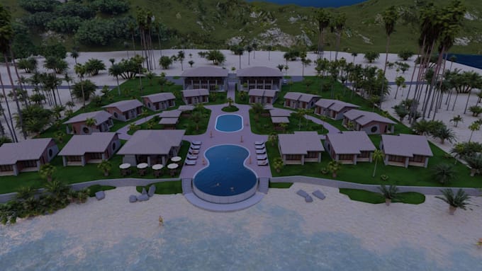 Bestseller - design your villa, resort villa, beach and project landscape with 3d rendering