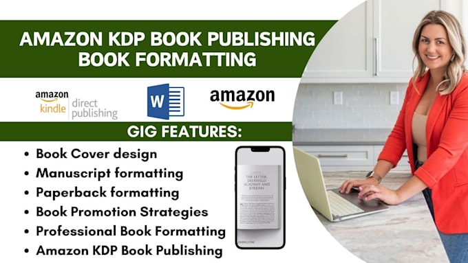 Gig Preview - Do amazon kdp book publishing book formatting for amazon kdp book promotion