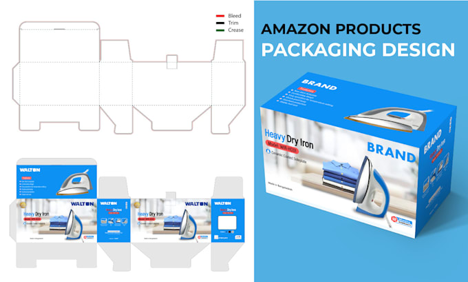 Bestseller - mailer box, label and amazon product packaging  design with 3d mockup