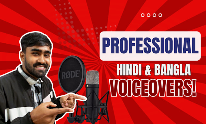 Gig Preview - Be your indian hindi and bengali voice over artist