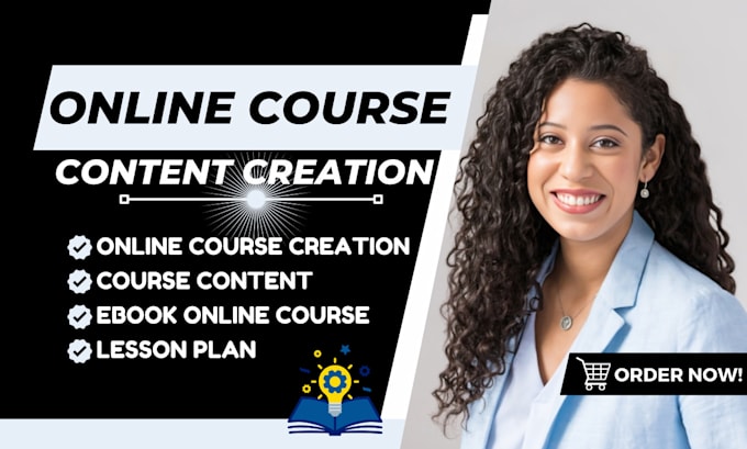 Gig Preview - Create online course content course creation course upload thinkific teachable