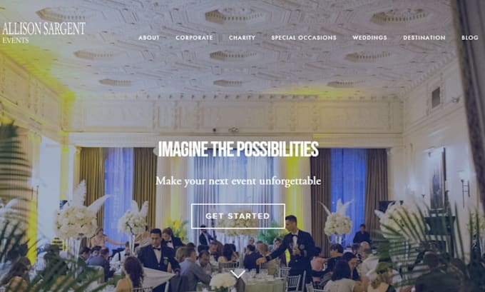 Gig Preview - Event planning website design party website redesign event planning website