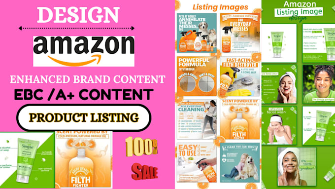 Gig Preview - Handle a plus content for top listings ebc and eye catching amazon product