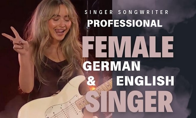 Gig Preview - Be your professional female german and english singer songwriter love song