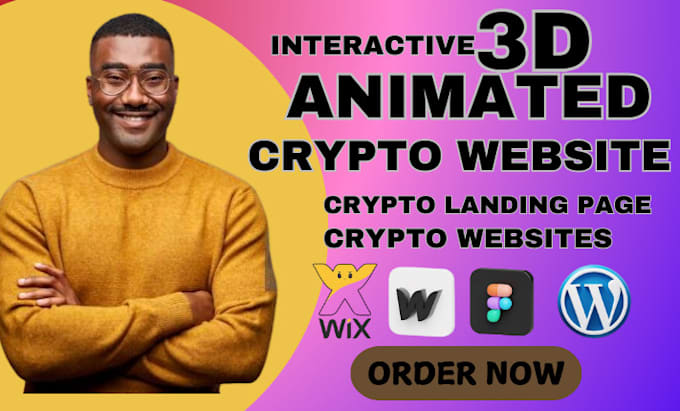 Gig Preview - Interactive 3d animated crypto website with webflow spline, figma to webflow