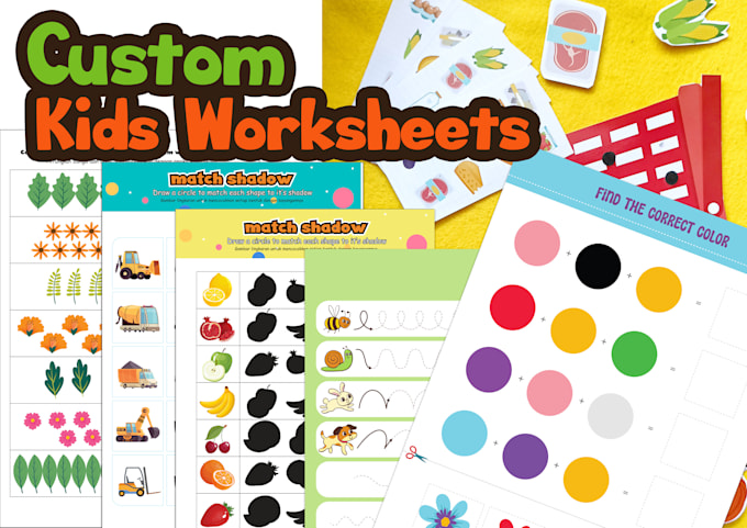 Gig Preview - Create fun and engaging worksheets for kids