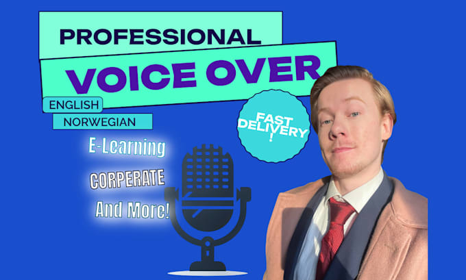 Gig Preview - Record e learning and corporate male voice over in english or norwegian