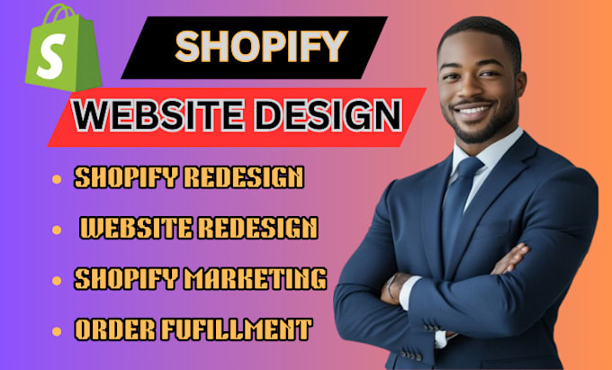 Gig Preview - Redesign shopify store, be shopify virtual assistant, shopify marketing manager