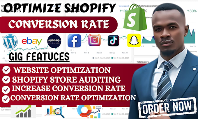 Gig Preview - Increase shopify sales by optimizing conversion rates and conducting website