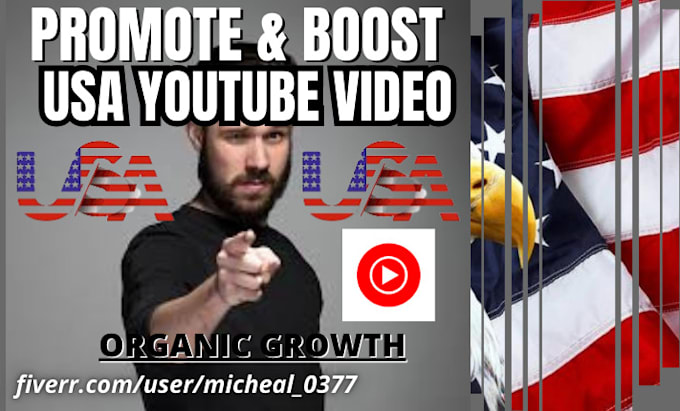 Gig Preview - Do viral USA youtube video channel promotion USA video marketing to USA audience