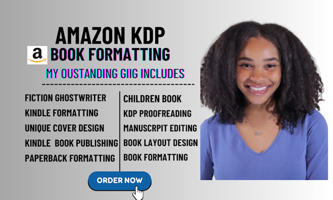 Gig Preview - Do ebook formatting, book formatting for amazon kdp, amazonkddp book publishing