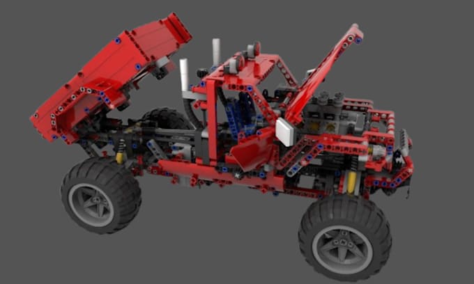 Gig Preview - Do 3d lego design custom afol 3d car  lego model  with manual instruction