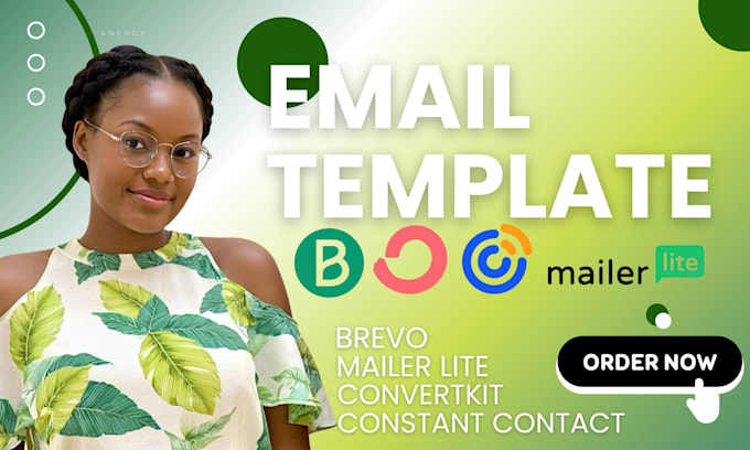 Gig Preview - Design constant contact brevo mailerlite convertkit email template automation