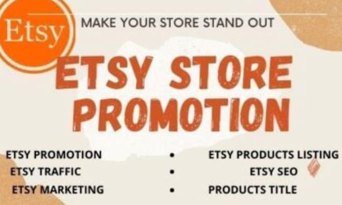 Gig Preview - Do etsy promotion, etsy seo, etsy sales and marketing