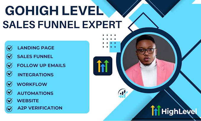 Gig Preview - Gohighlevel landing page gohighlevel website gohighlevel sales funnel ghl expert