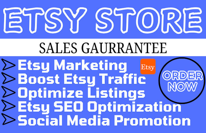 Gig Preview - Do etsy sales guarantee promotion print on demand sales guarantee product listin