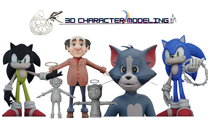 Gig Preview - Do 3d character modeling for games, 3dprinting and animation