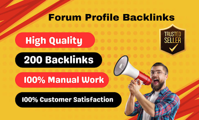 Gig Preview - High quality 200 forum profile backlinks for google rank