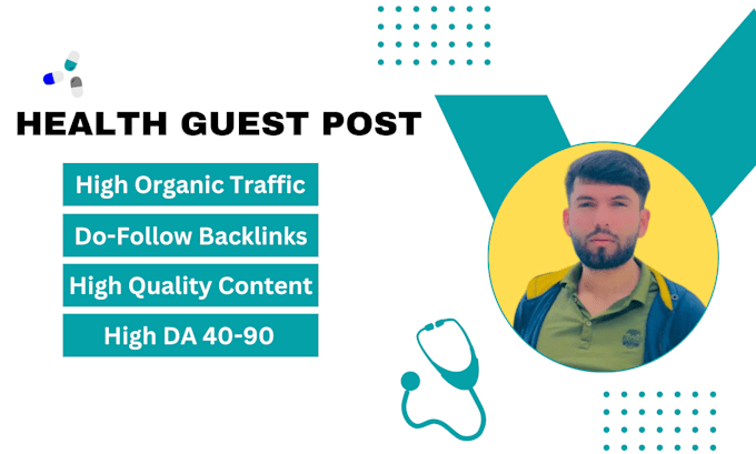 Gig Preview - Publish health guest post on high da health blog with dofollow backlinks