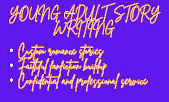 Gig Preview - Ghostwrite your young adult fanfiction book and ebook