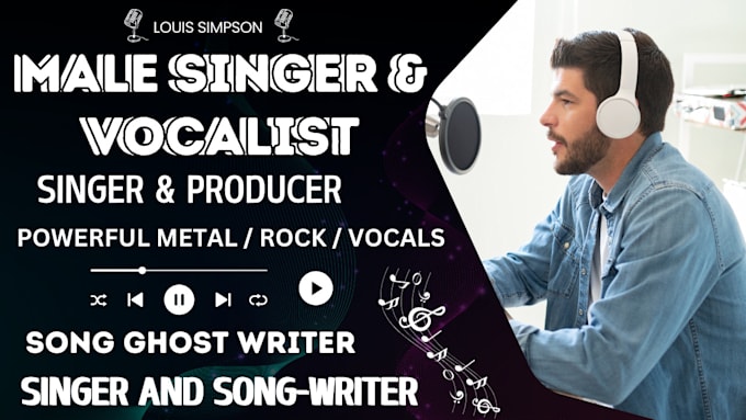 Bestseller - be your professional male singer song writer for pop songs country song