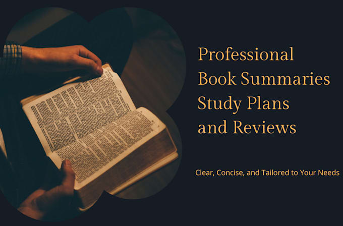 Gig Preview - Provide book summaries study plans and reviews professional