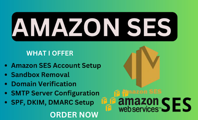 Gig Preview - Setup  amazon ses account, aws and remove sandbox with domain verification