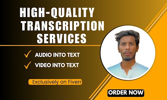 Gig Preview - Transcribe audio and video transcription