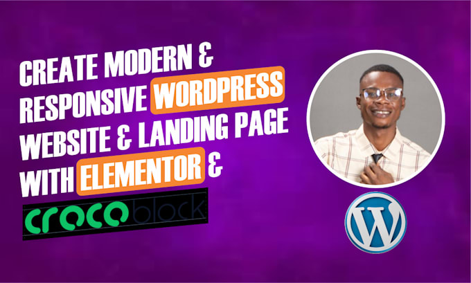 Gig Preview - Create modern, responsive website with crocoblock and elementor