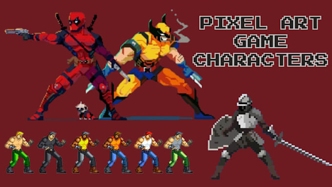 Gig Preview - Create 2d pixel art character, sprite, game assets, animation for your game