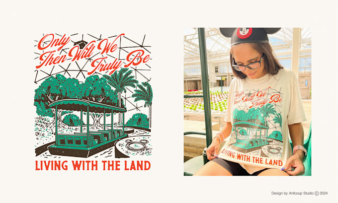 Gig Preview - Make vintage design for t shirt with disney inspiration