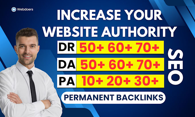 Gig Preview - Increase ahrefs domain rating dr 70 using high authority SEO backlinks