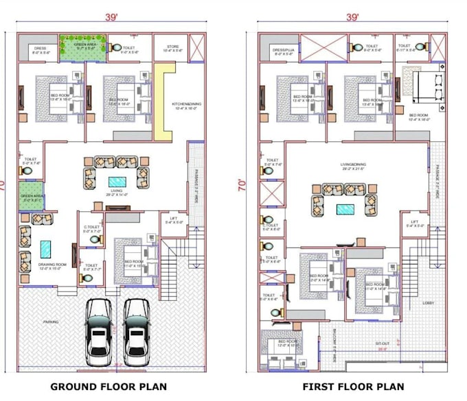 Bestseller - redraw 2d architectural, autocad blueprint, floor plan, pdf to dwg