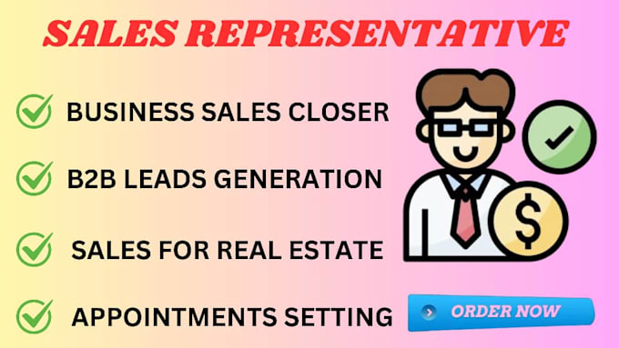 Gig Preview - Be your dedicated sales representative to grow your business