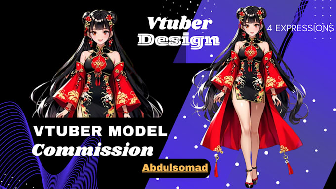 Gig Preview - Design anime live2d vtuber model, 2d vtuber, charcter design ready to rig