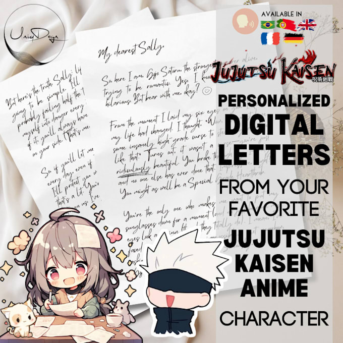 Bestseller - write personal letters from your favorite jujutsu kaisen character