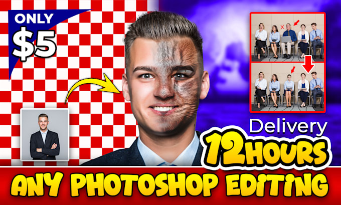 Bestseller - do any photo manipulation and retouch or image editing in photoshop