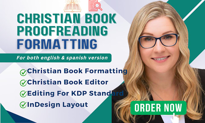 Gig Preview - Be your christian book editor christian book proofreading formatting and editing