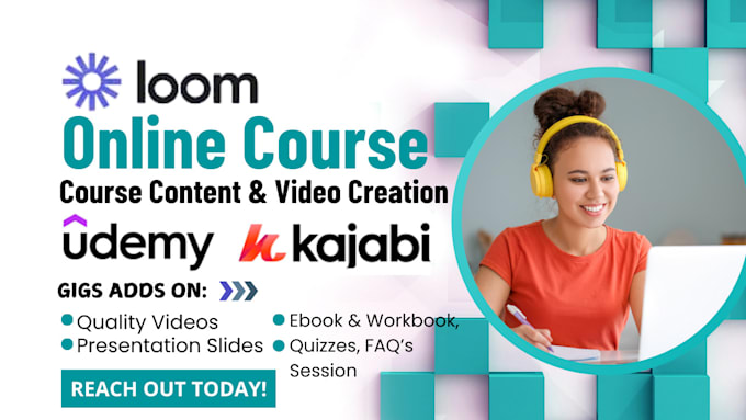 Gig Preview - Create interactive loom video online course content and ebook on any topic