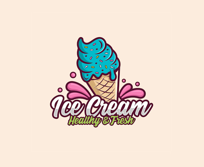 Gig Preview - Create graceful and fantastic ice cream logo design