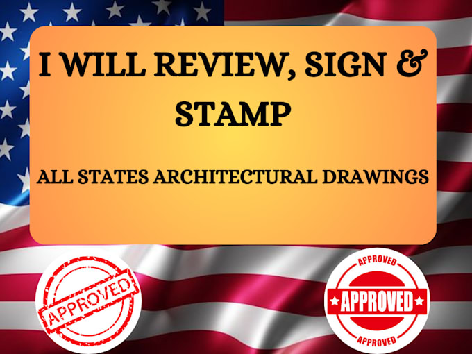 Gig Preview - Pe stamp, review and seal architectural drawings in USA for city permit approval