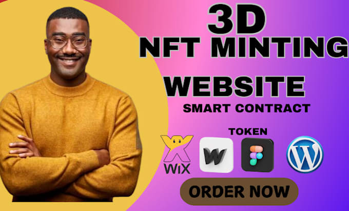 Gig Preview - Develop 3d nft minting website,nft marketplace, token, contract