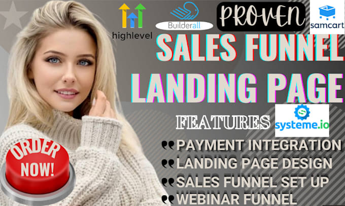 Gig Preview - Systeme io sales funnel automation systeme io landing page systeme io website