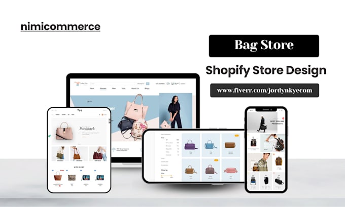 Gig Preview - Redesign bag store shopify dropshipping store design australia usa uk france